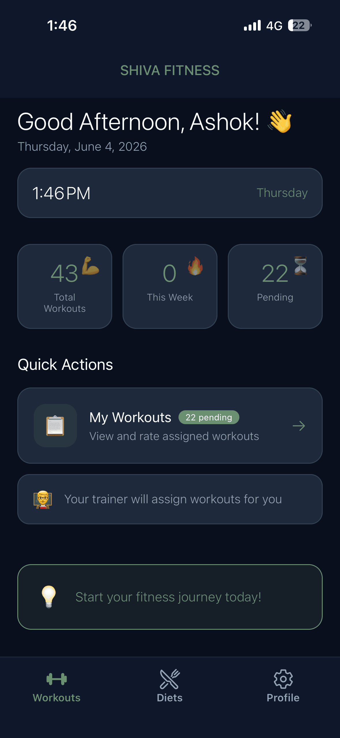 Fit Axis - Smart Gym Management interface (1 of 2)